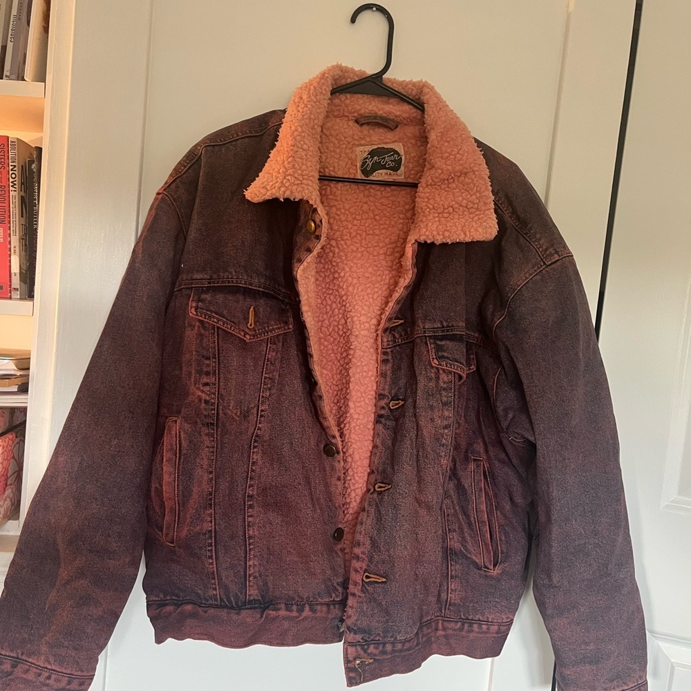 Wrangler Men's Pink Lined Denim Jacket